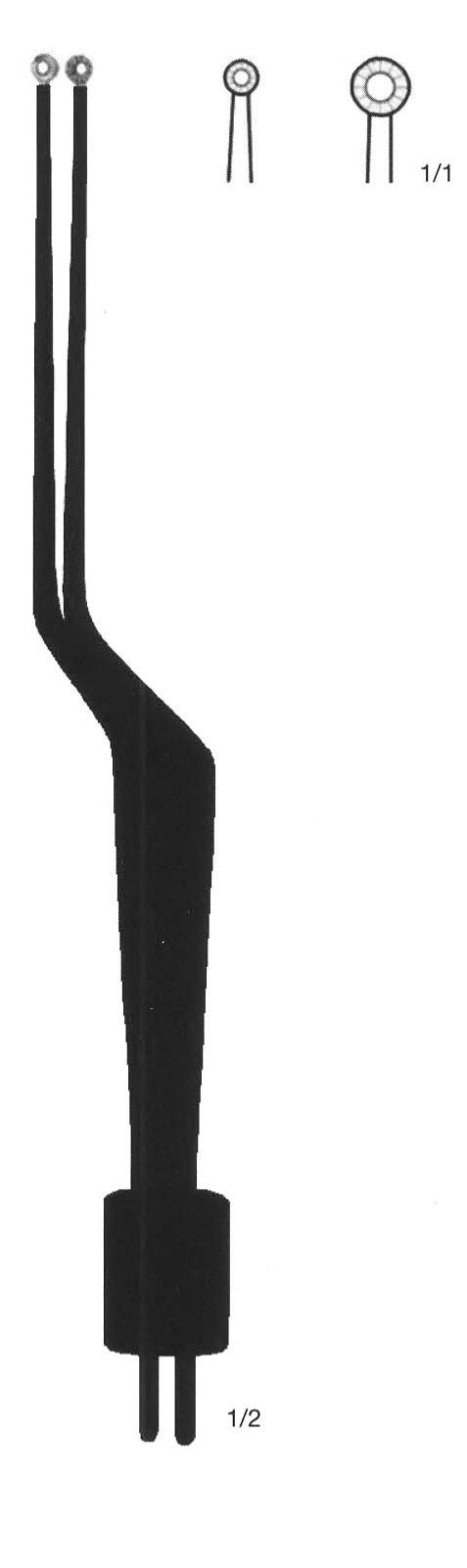 BİPOLAR PENSET BAYONET İZOLELİ 24 CM NO-D